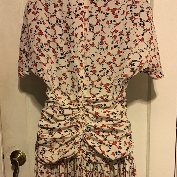 Silk Floral mini dress Made in France - Picture 5 of 8